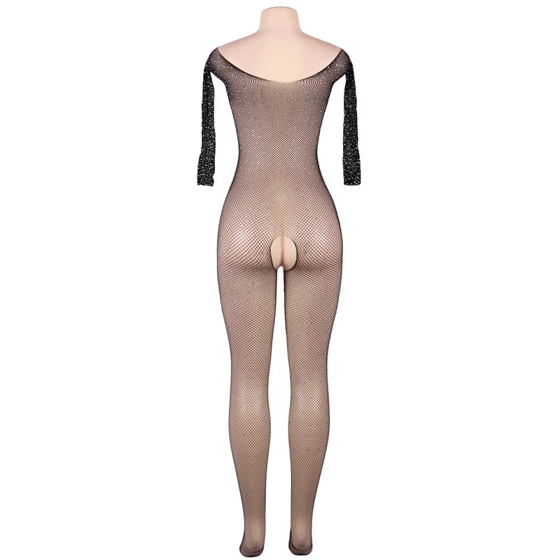 Błyszczący bodystocking