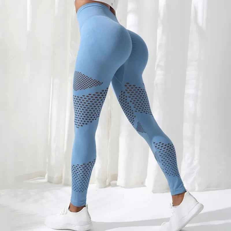 Legginsy z ażurowym wzorem push - up