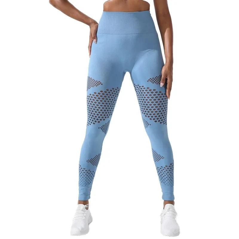 Legginsy z ażurowym wzorem push - up