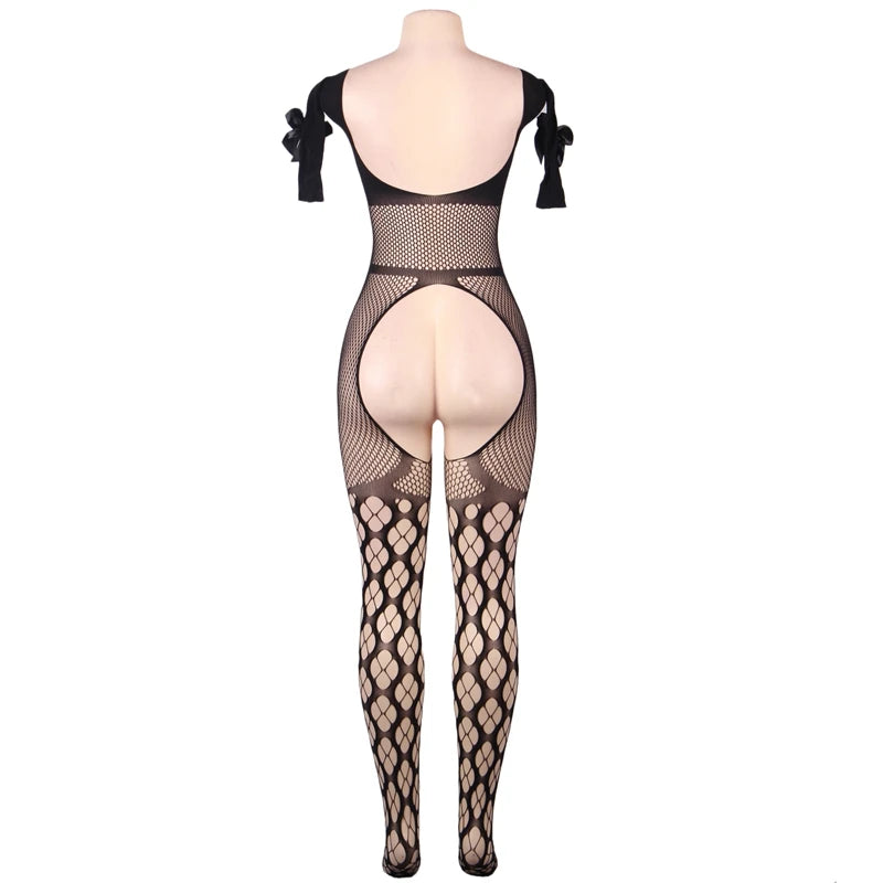 Bodystocking z kokardkami